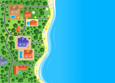 Deniz kıyısında evler