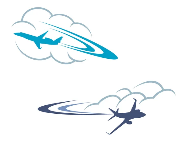 Airlanes in sky — Stock Vector
