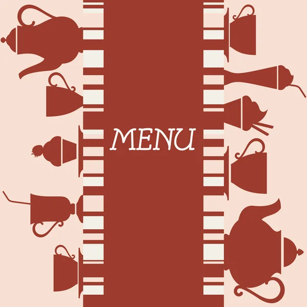 Diseño de menú cafetería — Vector de stock