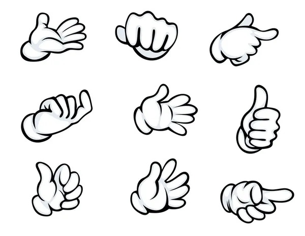 Set of hand gestures — Stock Vector