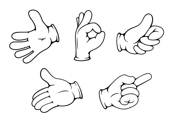 Les gestes des mains des gens — Image vectorielle