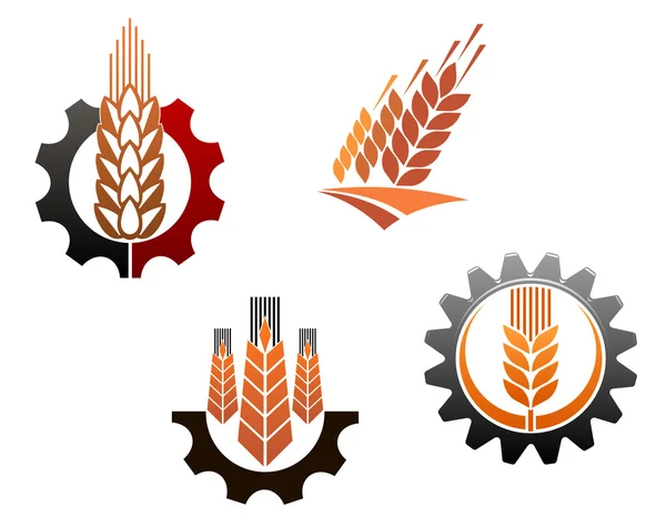 Набор сельскохозяйственных символов — стоковый вектор