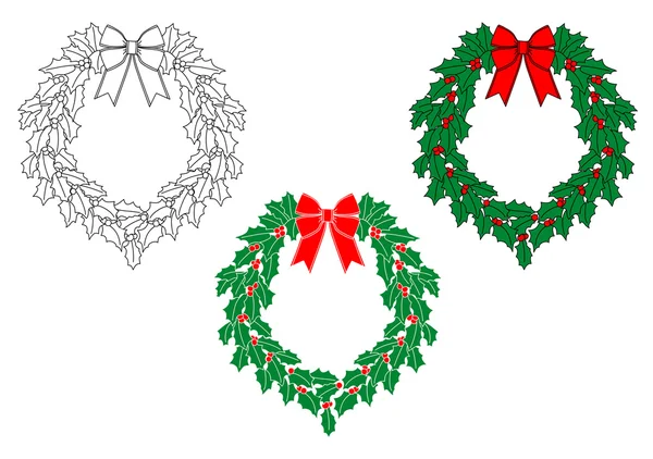 Christmas wreath — Stock Vector