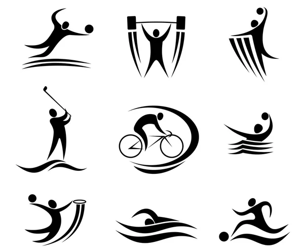 Sports icons and symbols — Stock Vector