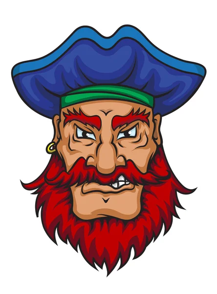 Old pirate captain — Stock Vector