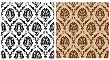 Dikişsiz çiçek damask desenli