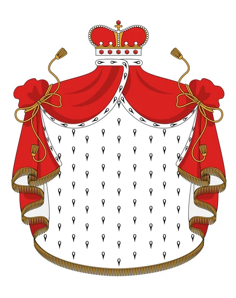 Heraldic royal mantle — Stock Vector