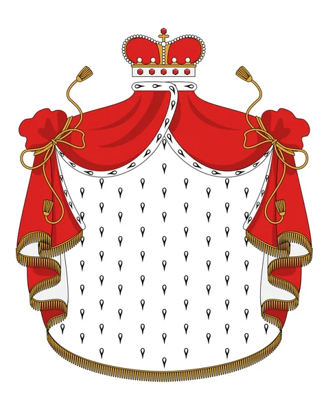 Heraldikai királyi köpeny — Stock Vector