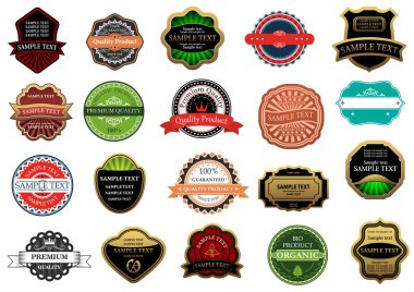 etiketlerin ve başlık seti