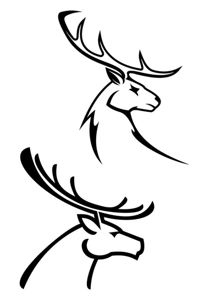 鹿のシルエット — ストックベクタ