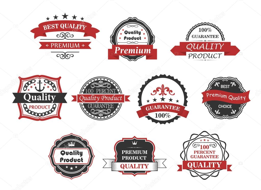 Vintage labels and banners set