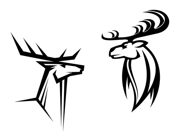 Deer mascots — Stock Vector
