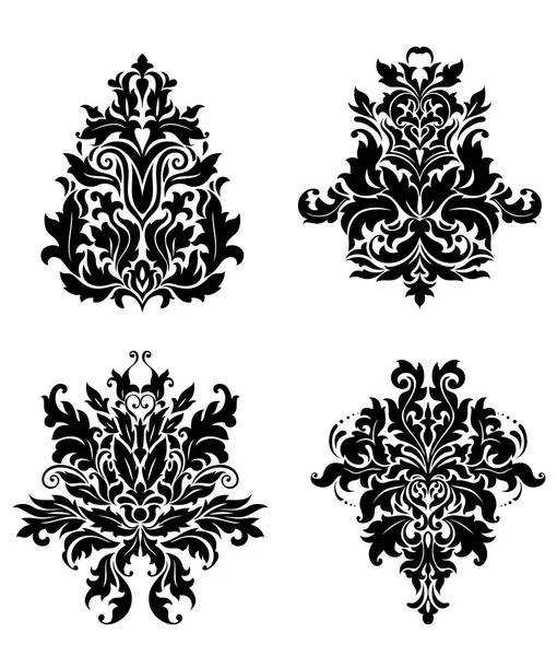 Vintage damask patterns — Stock Vector