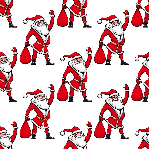 Seamless pattern with Santa Claus — Stock Vector