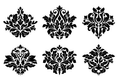 Dekoratif çiçek öğeleri ve bezemeler