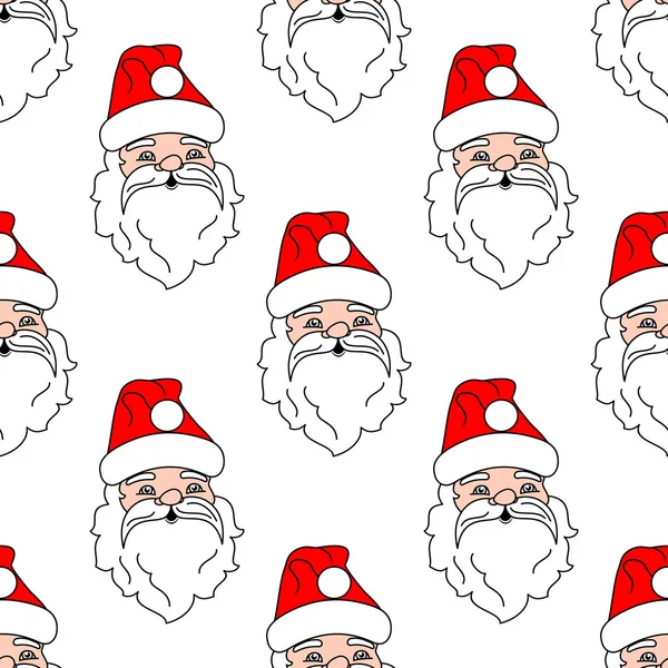 Weihnachtsmann nahtlose Muster Hintergrund — Stockvektor
