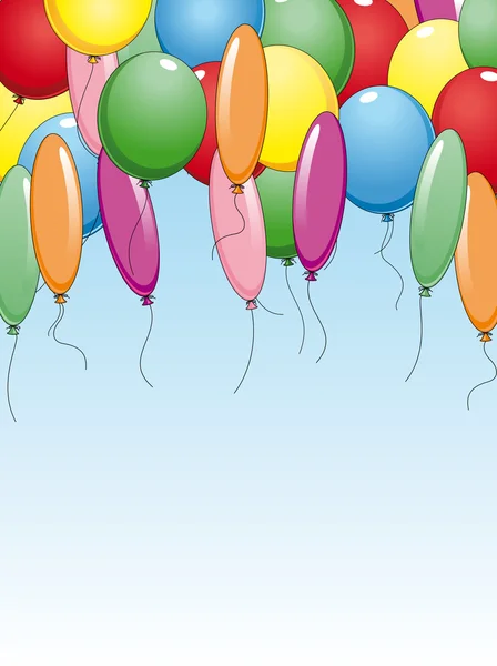 Цветной фон с праздничными воздушными шарами — стоковый вектор