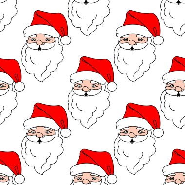 seamless modeli ile çizgi film Noel Baba Noel