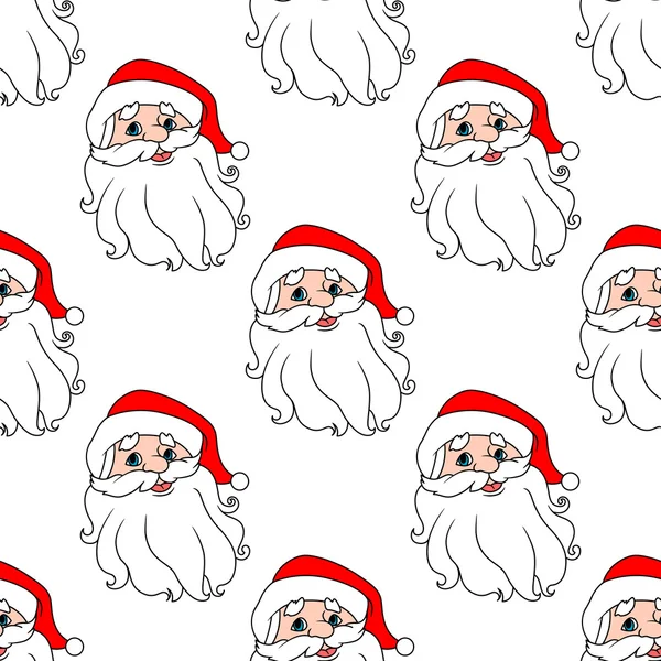Funny Santa fond de modèle sans couture — Image vectorielle