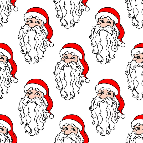 Santa Claus seamless pattern for christmas — Stock Vector