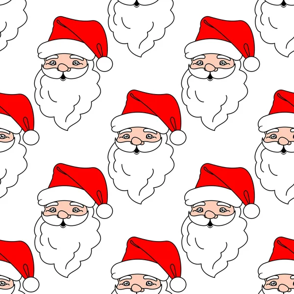 Weihnachten nahtlose Muster mit Cartoon-Weihnachtsmann — Stockvektor