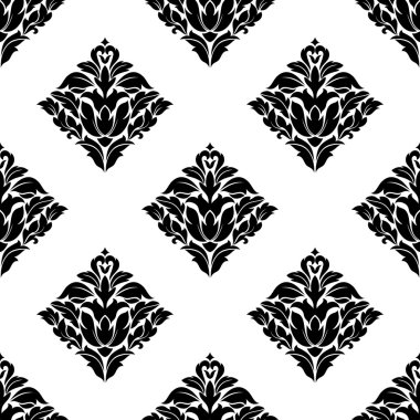 Repeat seamless floral pattern clipart