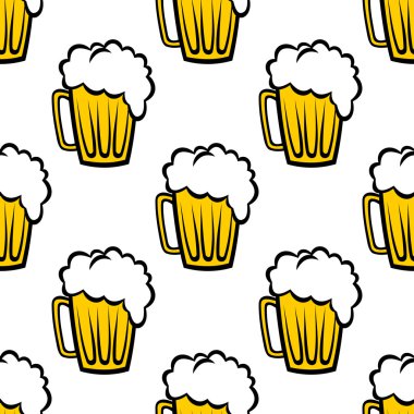 tankards köpüklü bira ile Seamless Modeli