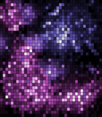 Pixelated background in blue and purple clipart