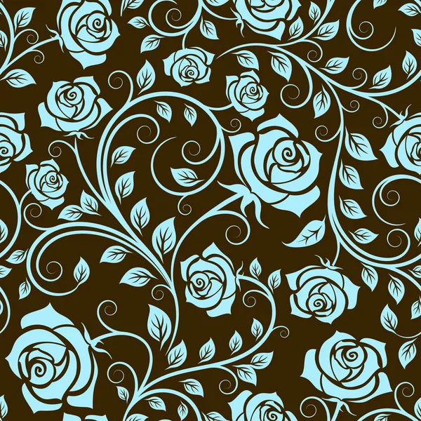 Antique défilement rose motif sans couture — Image vectorielle