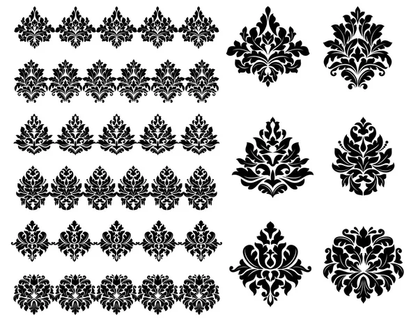 Eléments de design floral et feuilleté — Image vectorielle