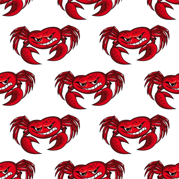 Seamless pattern with red crabs — Stock Illustration Seamless pattern with red crabs Vector Graphics