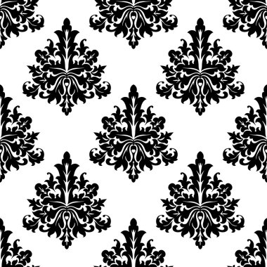 Dikişsiz damask tarzı çiçek duvar kağıdı