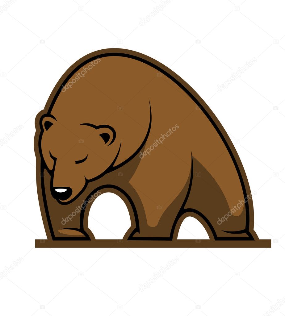 Big brown bear mascot