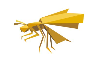 uçan arı böcek origami tarzı