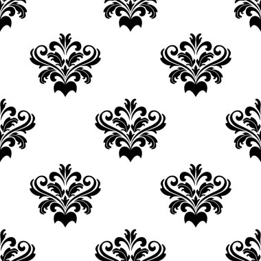 foliate Arabesk damask deseni