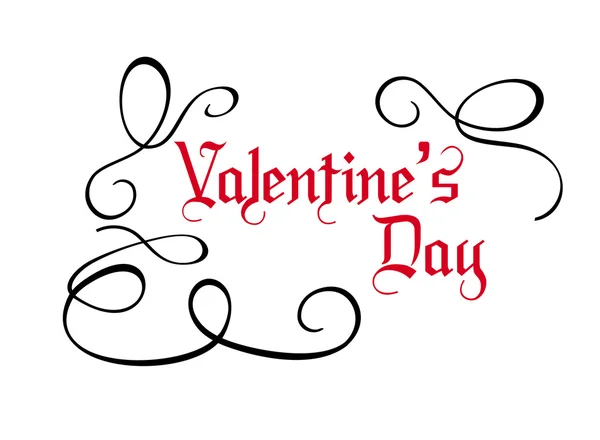 Kalligrafische Valentijnsdag kaart — Stockvector