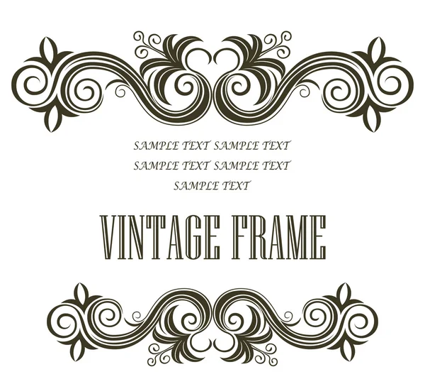 Encabezado y pie de página de marco vintage — Archivo Imágenes Vectoriales