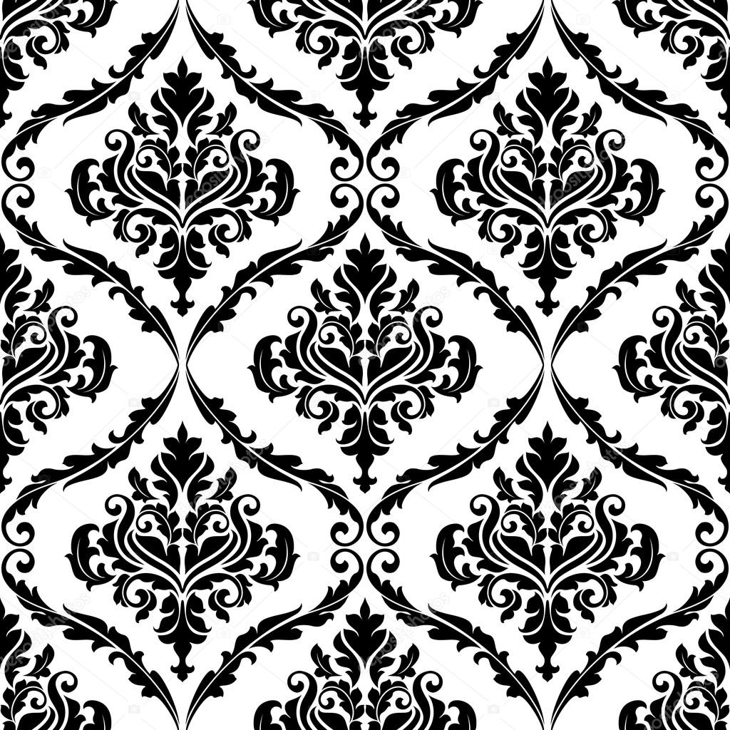 Ornate floral arabesque decorative pattern