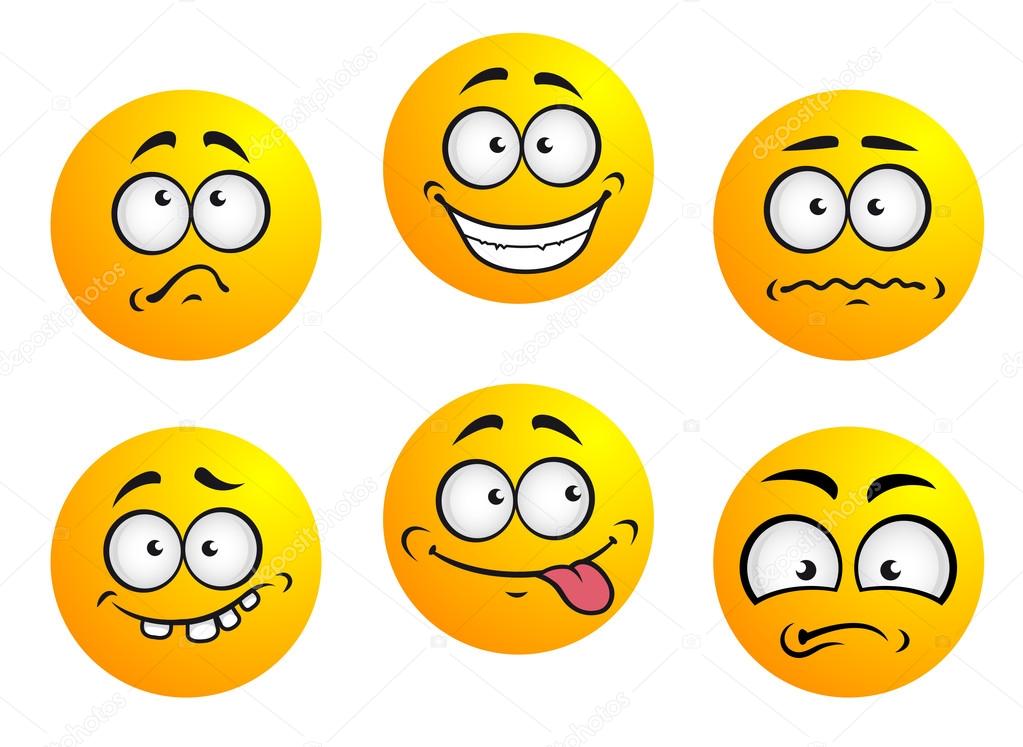Set of yellow emoticons