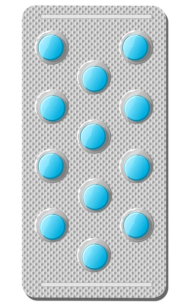 Realistische Darstellung von Pillen — Stockvektor