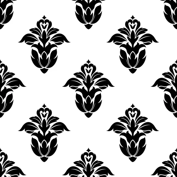 Seamless pattern of floral motifs — Stock Vector