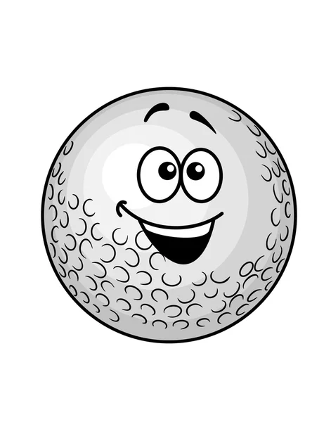 Divertida bola de golf de dibujos animados — Archivo Imágenes Vectoriales