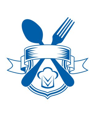 Restaurant or caterers emblem clipart