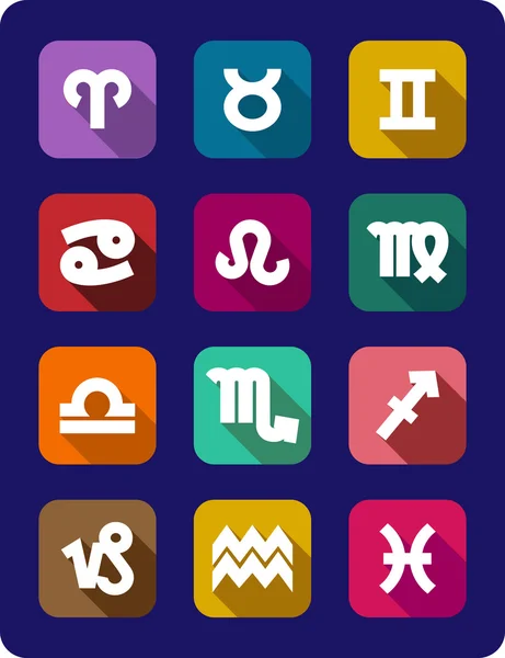 Set of icons of the signs of the zodiac — Stock Vector