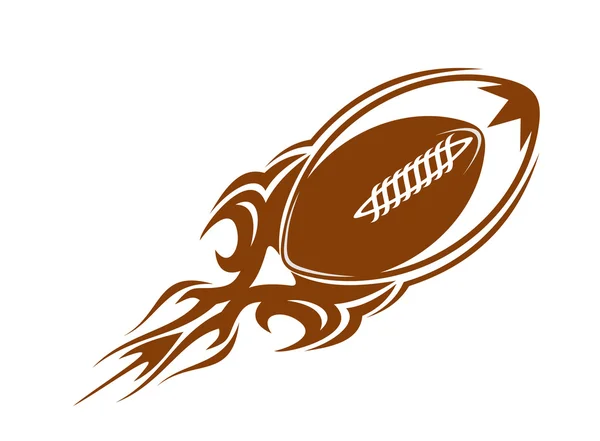 Icono de pelota de rugby en marrón — Vector de stock