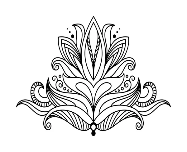 Elemento de diseño floral simétrico — Vector de stock