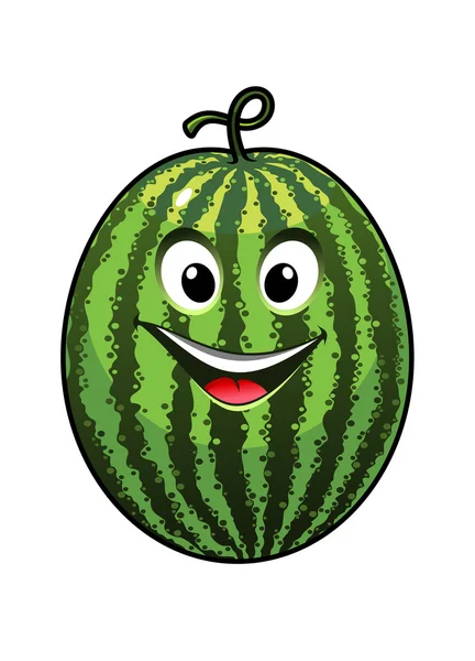 Cheerful goofy watermelon — Stock Vector