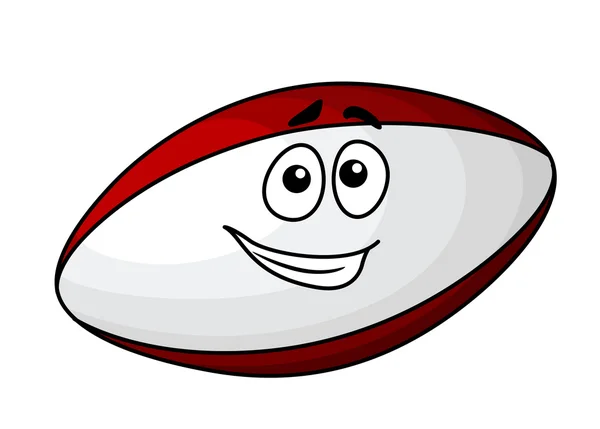 Bola de rugby de dibujos animados — Vector de stock