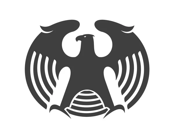 Eagle heraldic silhouette — Stock Vector