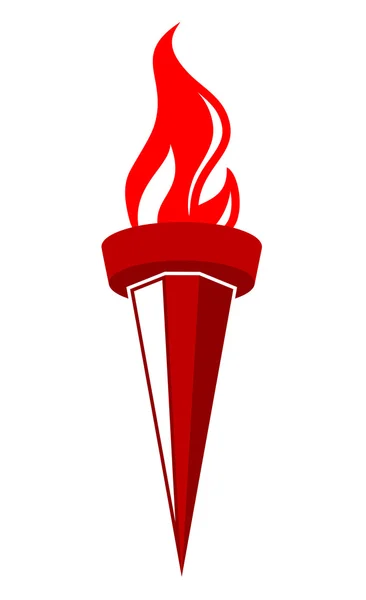 Flaming torch — Stock Vector